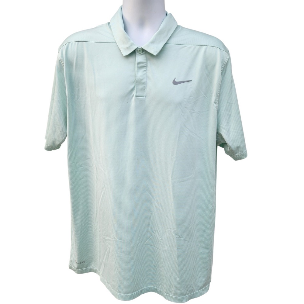 Nike Golf Dri-FIT Polo Shirt Mens XL Mint Green Performance Golf Casual